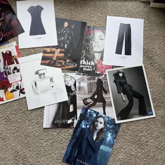 Mixed Media Vintage Magazine Print Ads Poster Wall Art Sexy Models Designer LOT - Picture 16 of 16